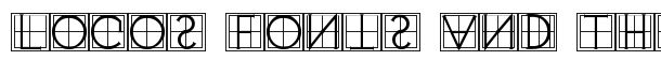 XperimentypoThree Squares font logo