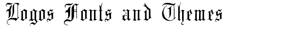 English Gothic, 17th c. font logo