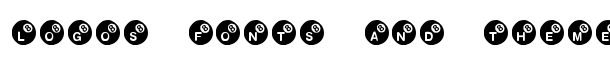 KR Eight Ball font logo