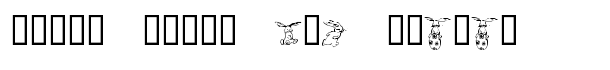 KR Five Bunnies font logo
