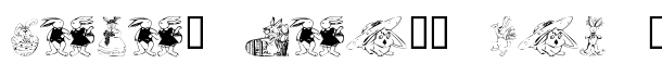 KR Easter Bunnies font logo
