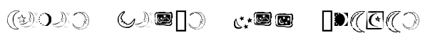 KR Crescent Moons font logo