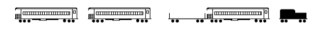 Trains font logo