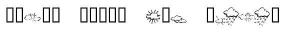 KR Weather Dings font logo
