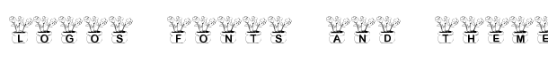 KR Three Flowers font logo