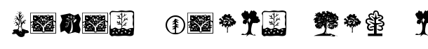 KR Trees font logo