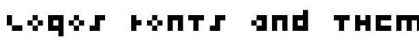 cool three pixels font logo