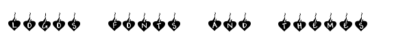 KR Burning Love font logo