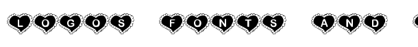 KR Valentine Heart font logo