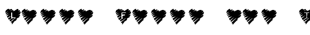 KR Scribble Heart font logo