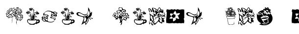 KR Kat's Flowers 3 font logo