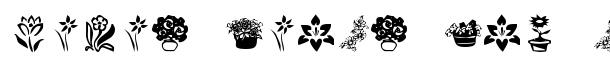 KR Kat's Flowers 4 font logo