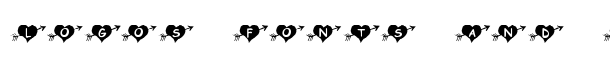 KR Arrow Heart font logo