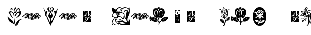 KR Kat's Flowers font logo