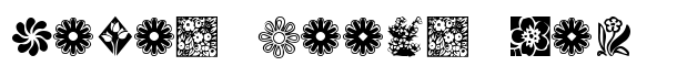 KR Kat's Flowers 2 font logo