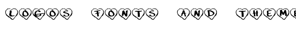 KR Paper Hearts font logo