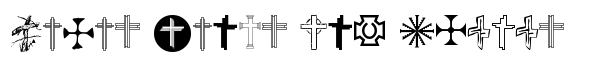 Christian Crosses V font logo