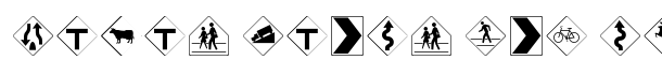 RoadWarningSign font logo