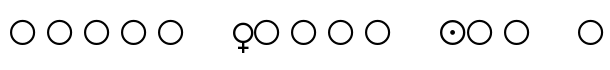 Female and Male Symbols font logo