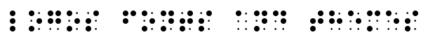Braille font logo