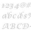 Symphony in ABC font