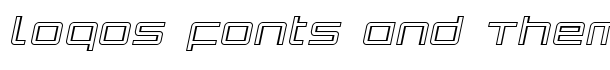 Quark Outline Italic font logo