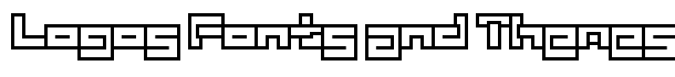 D3 Superimposism Outline font logo