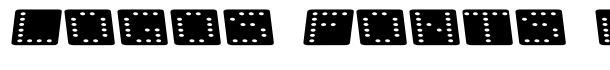 Domino flad kursiv font logo