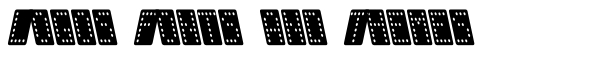 Domino smal kursiv font logo