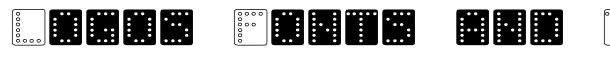 Domino square font logo