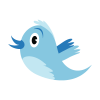 Twitter mascot vector logo