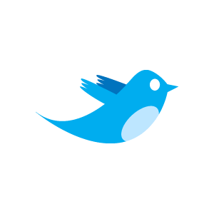 Twitter Birdie icon vector logo