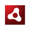 Adobe Air white vector logo