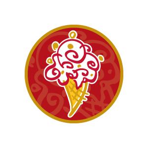 Ice Cream in a Circle Logo PNG Vector (AI) Free Download