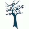 Cute tree vector logo