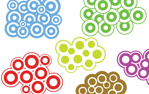 Trendy Circles vector