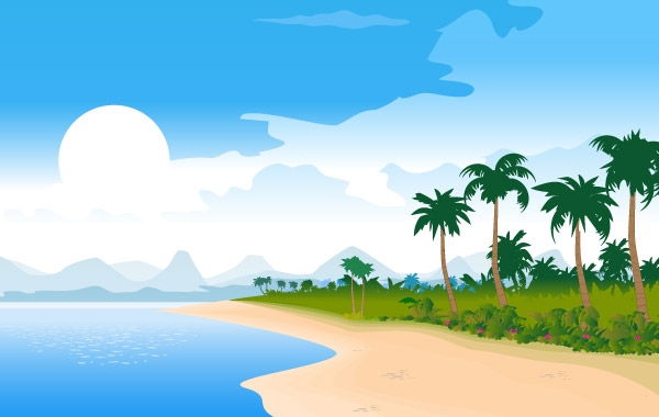 FREE VECTOR SUMMER BEACH IMAGE | HD ICON - RESOURCES FOR WEB DESIGNERS