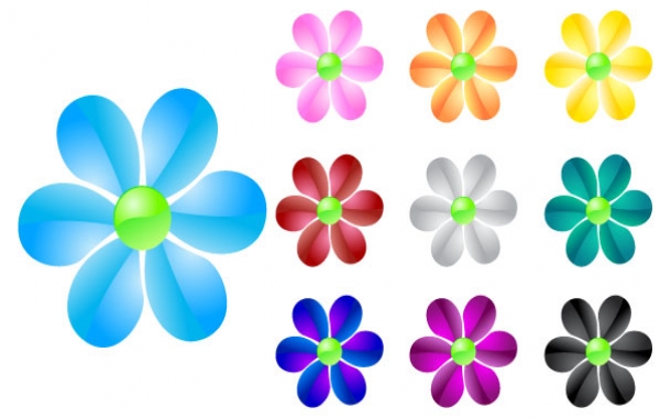 Glass Flowers vector