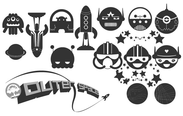 Happy Space Vector Pack vector