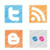Scribble Social Media Icons Pack Vector Logo