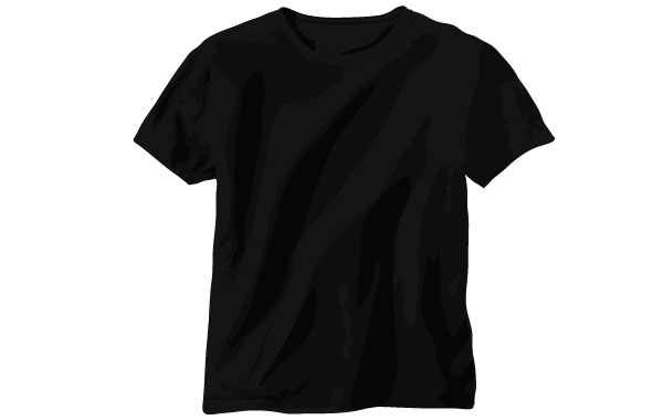 Black Vector T-Shirt vector
