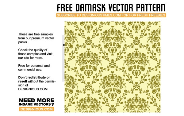 Damask seamless pattern vector