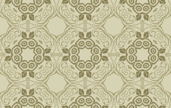 Green Floral Wallpaper vector