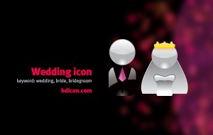 wedding bride bridegroom icon