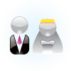 Wedding icon (bride & bridegroom) vector logo
